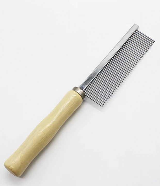 Гребінець дерев'яний для собак довгий зуб, 2.9Х17.5см